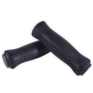 Wing Bike Black V2 - round leather effect grips Grips
